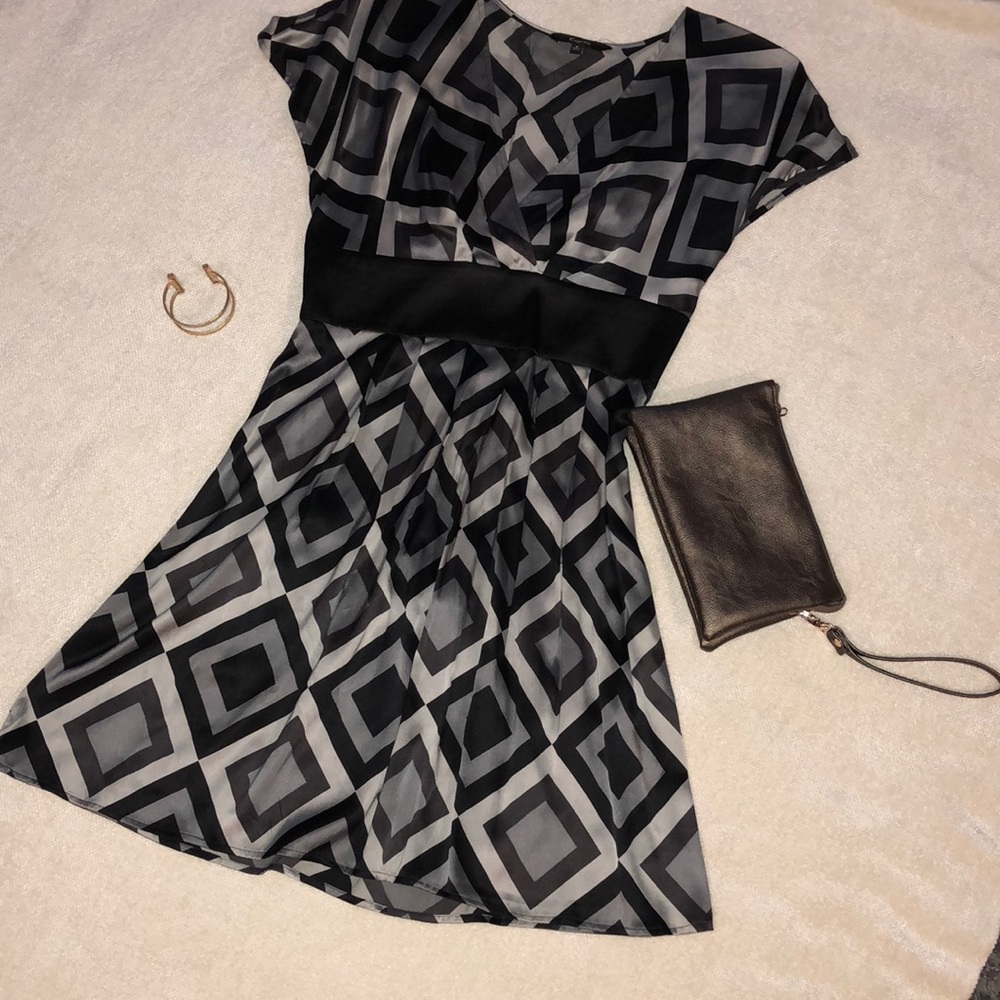 Fun geometric print dress